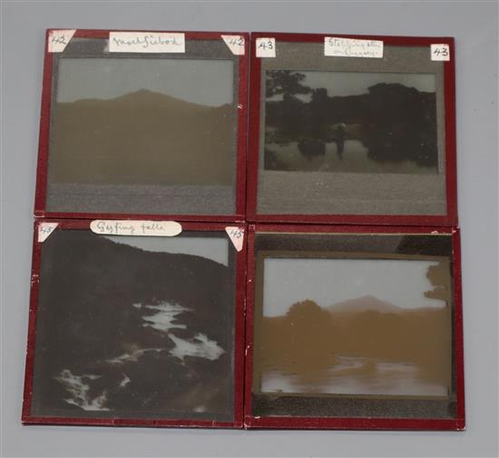 A cabinet of topographical magic lantern slides